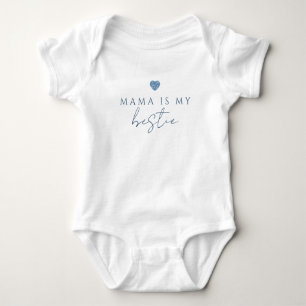 Mama ist mein Bestie Blue New Baby Heart Baby Strampler