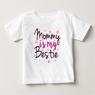 Mama ist mein bestie lustiges Babymädchen-Shirt Baby T-shirt