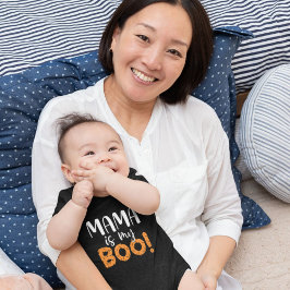 Mama ist mein Boo! Schwarz Baby Strampler