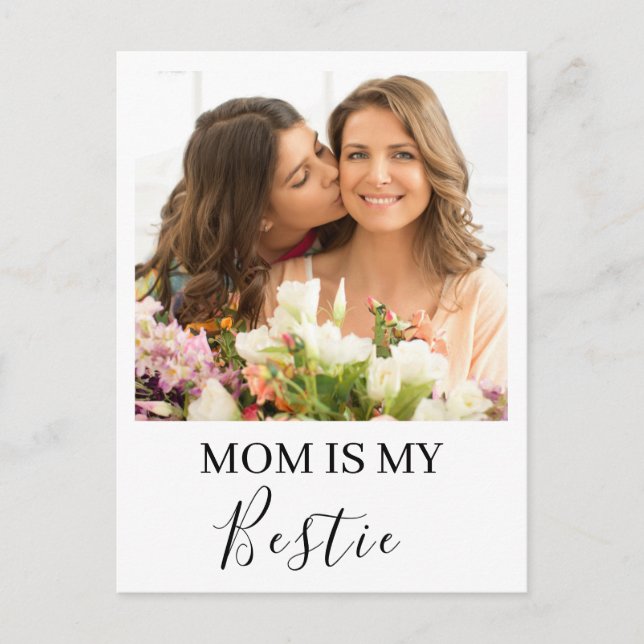 Mama ist mein Foto für Personalisierte Bestie-Name Postkarte (Vorderseite)