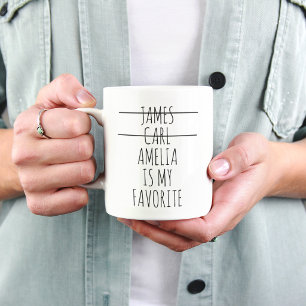 Mama ist mein Lieblingsbecher Personalisierter Kin Kaffeetasse