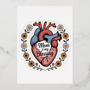 Mama ist mein Segen Folien Feiertagskarte