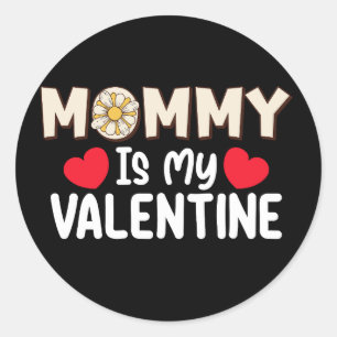 Mama ist meine Mama am Valentinstag, Sohn von Toch Runder Aufkleber