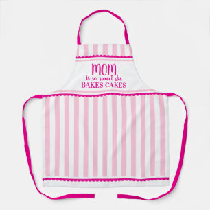 Mama ist so süß, dass sie Kuchen pinkfarbenen S Schürze