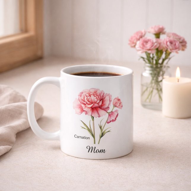 Mama Januar-Geburtsblume Kaffeetasse (Von Creator hochgeladen)