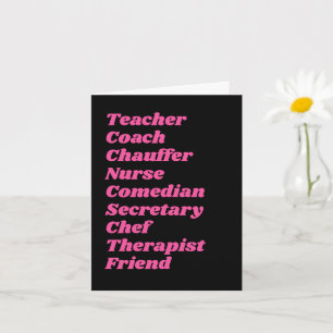 Mama-Jobs anpassbarer Text Muttertagskarte Karte