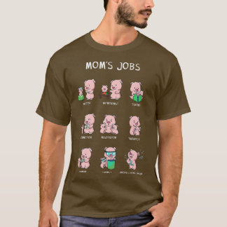 Mama Jobs Muttertag Mommy Pig Farm Bauer Mama T-Shirt