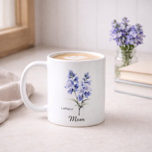 Mama Juli Geburtsblume Rittersporn Kaffeetasse