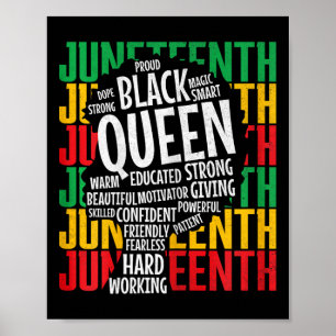 Mama Juneteenth Black Queen Af Poster