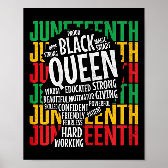 Mama Juneteenth Black Queen Af Poster (Vorne)