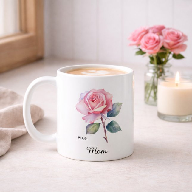 Mama Juni Geburtsblume Rose Kaffeetasse (Von Creator hochgeladen)
