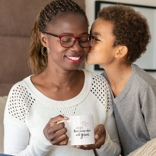 MAMA-KAFFEE MIT JESUS Funny Niedlichen Christliche Kaffeetasse