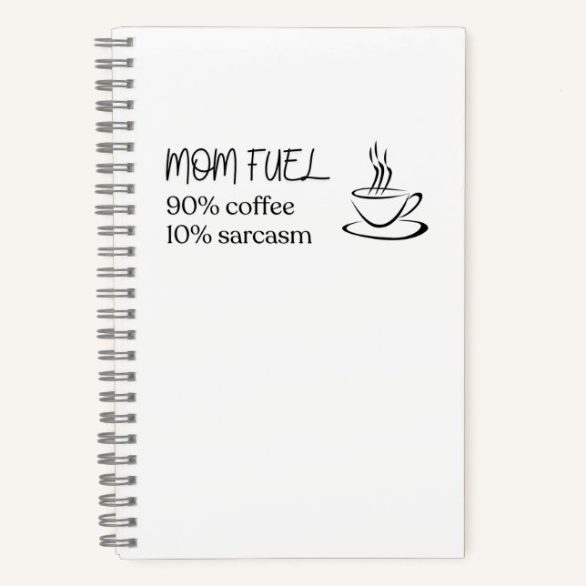 Mama-Kaffee-Silhouette Notizbuch (Vorderseite)