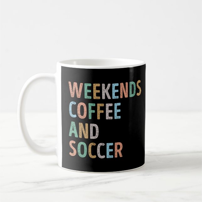 Mama Kaffee und Fußball am Wochenende Kaffeetasse (Links)