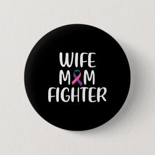 Mama Kämpfen Schilddrüsenkrebs Bewusstsein Button