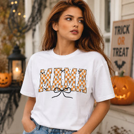 Mama Karo-Bogen Halloween-Fledermäuse-Typografie Tri-Blend Shirt