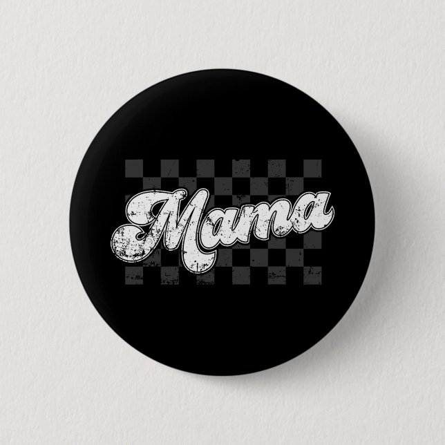 Mama Karriere Vintag Mütter Tag Mama Frauen Button (Vorderseite)
