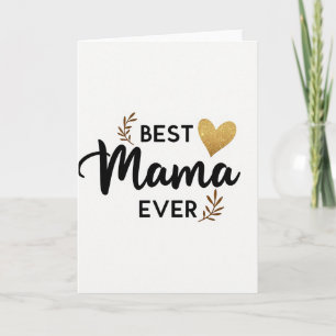 Mama-Karte mit goldenem Herzen Karte