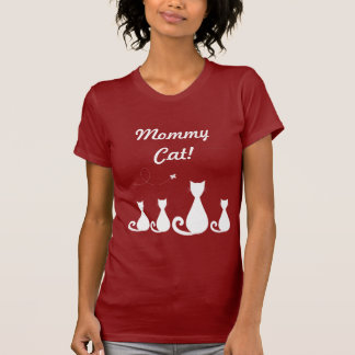 Mama-Katze mit Kätzchen T-Shirt
