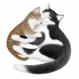 Mama-Katze u. ihre Baby-Feiertags-Verzierung Fotoskulptur Ornament