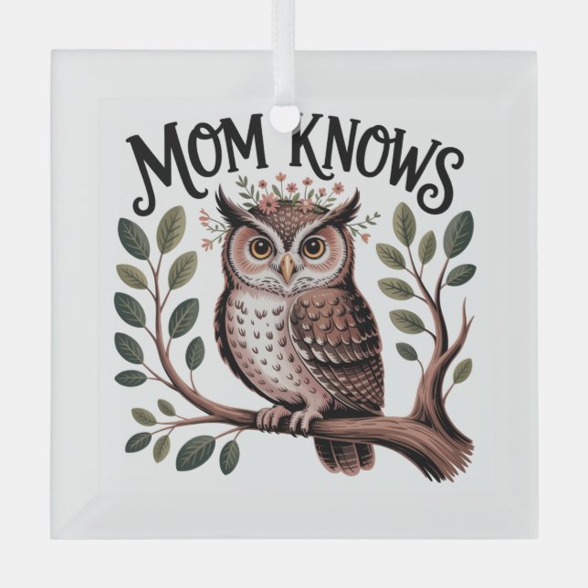 Mama kennt sich aus ornament aus glas (Vorderseite)