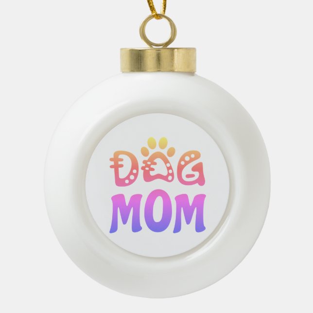Mama Keramik Kugel-Ornament (Vorderseite)