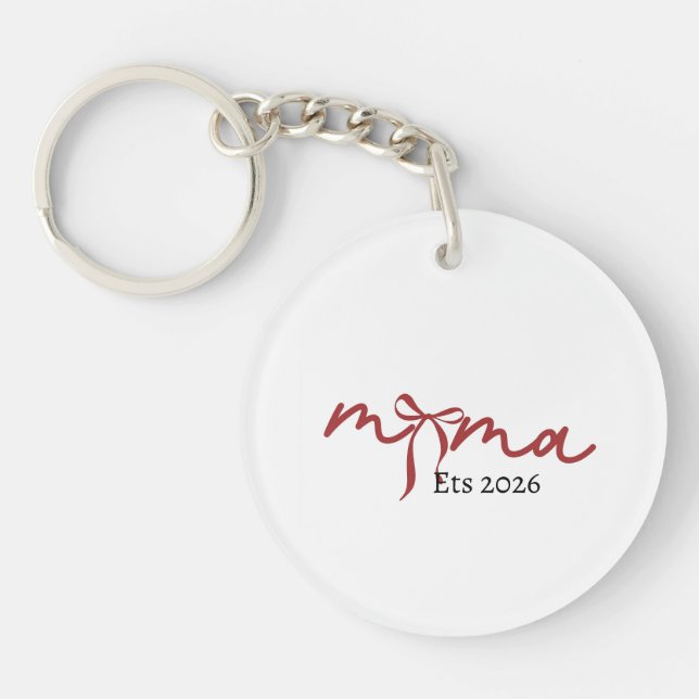 MAMA Keychain 2026 – Minimalist Mama Design, Mom G Schlüsselanhänger (Vorderseite)