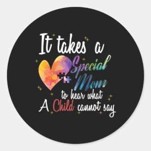 Mama Kind Liebe Puzzle Inspiration Autismus Awaren Runder Aufkleber