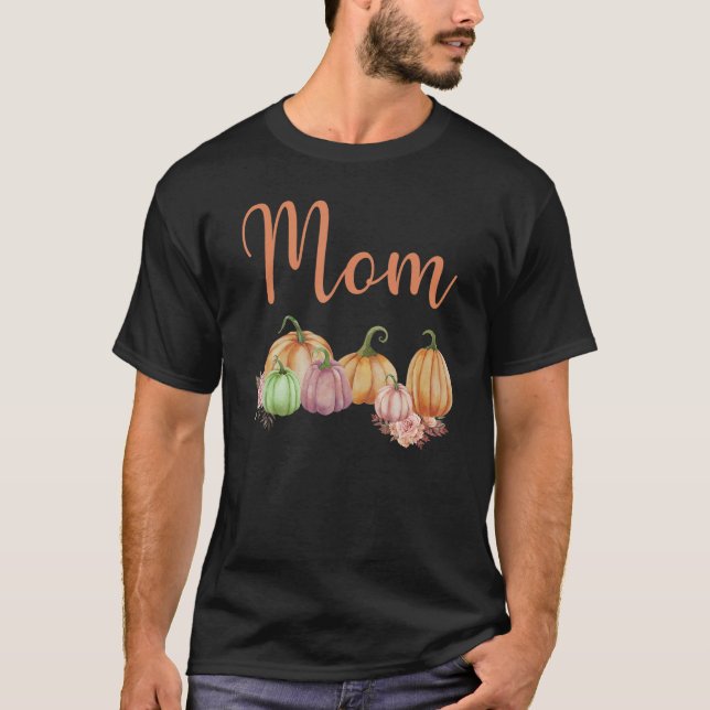 Mama Kleiner Kürbis Erster Geburtstag Kürbiskus T-Shirt (Vorderseite)