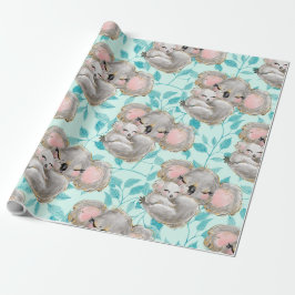 Mama Koala, Baby Greenery Wrapping Paper Geschenkpapier