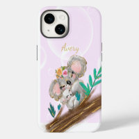 Mama Koala Bear, Baby Personalisiert Gold C