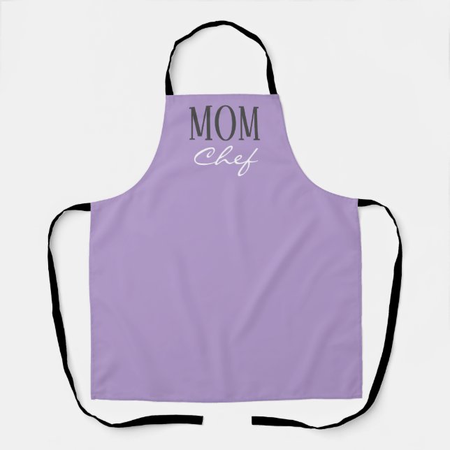 Mama Koch Modernes Lavendel Lila Script Küche Schürze (Vorderseite)