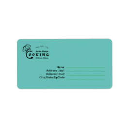 Mama kocht immer köstliches Geschirr Design Adressaufkleber