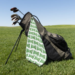 MAMA KÖNIGIN DES GRÜNEN Maßgeschneiderte Damen- Golfhandtuch