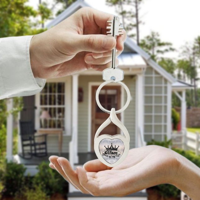 MAMA Königin meines Lebens Moderner Glitzer Metal  Schlüsselanhänger (Von Creator hochgeladen)