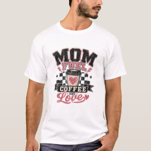 Mama-Kraftstoff Kaffee Liebe Retro Vintage Mutter  T-Shirt