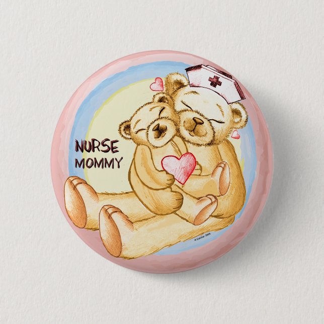 Mama-Krankenschwester Button (Vorderseite)