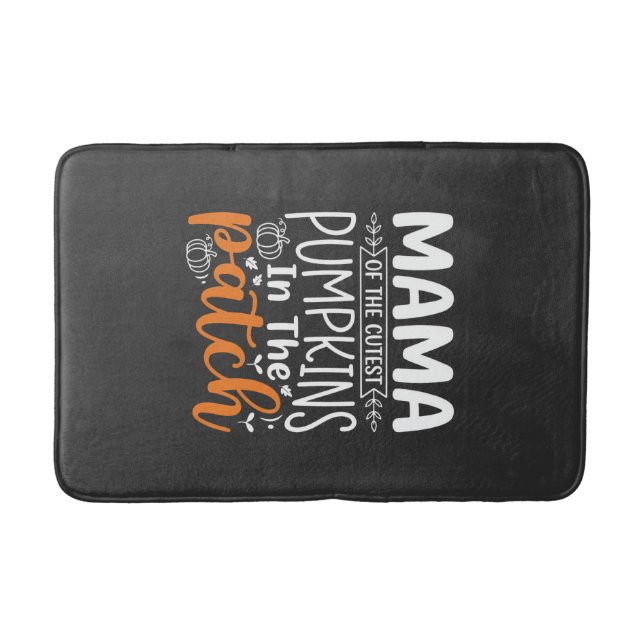 Mama Kürbisse Patch Halloween Design_1 Badematte (Vorderseite)