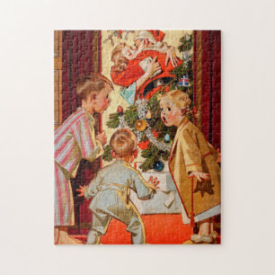 Mama küsst den Weihnachtsmann Puzzle