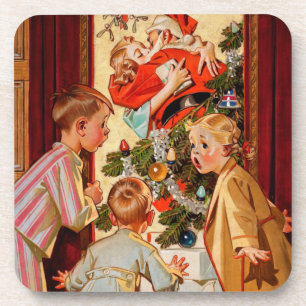 Mama küsst Weihnachtsmann Getränkeuntersetzer