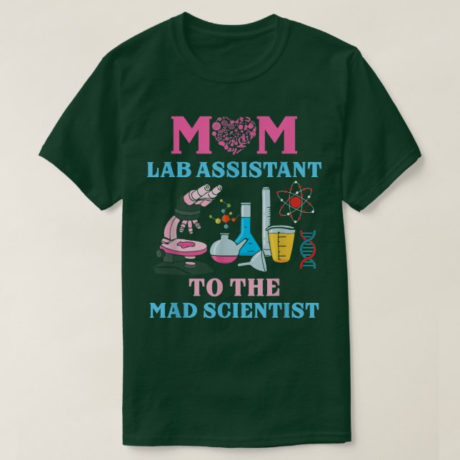 Mama Labrador Assistentin des Mad Scientist Party  T-Shirt (Design vorne)