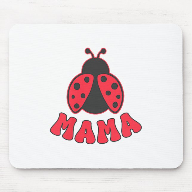 Mama Ladybug First Birthday Girl Family Matching P Mousepad (Vorne)