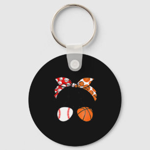 Mama Leben Baseball Basketball Mama Unordentliche Schlüsselanhänger