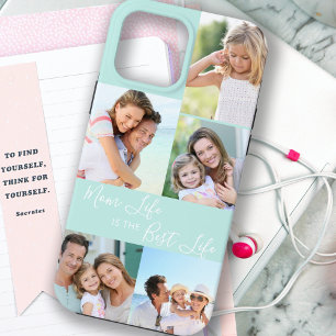 Mama Leben ist das beste Leben 5 Foto Collage Mint Case-Mate iPhone Hülle