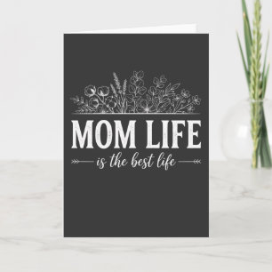Mama-Leben Ist Das Beste Leben Slogan Cute Floral  Karte