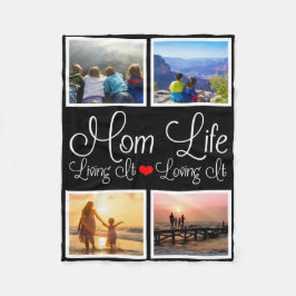 Mama | Leben | It Love It Black Foto Fleecedecke