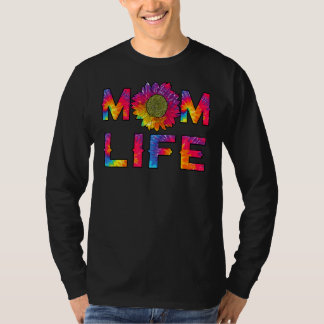 Mama Leben Sonnenblumen Gefärbte Krawatte Hippie M T-Shirt