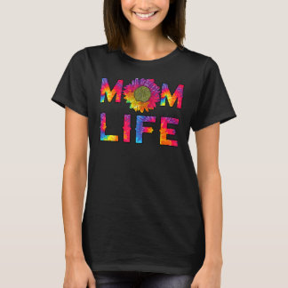 Mama Leben Sonnenblumen Gefärbte Krawatte Hippie M T-Shirt