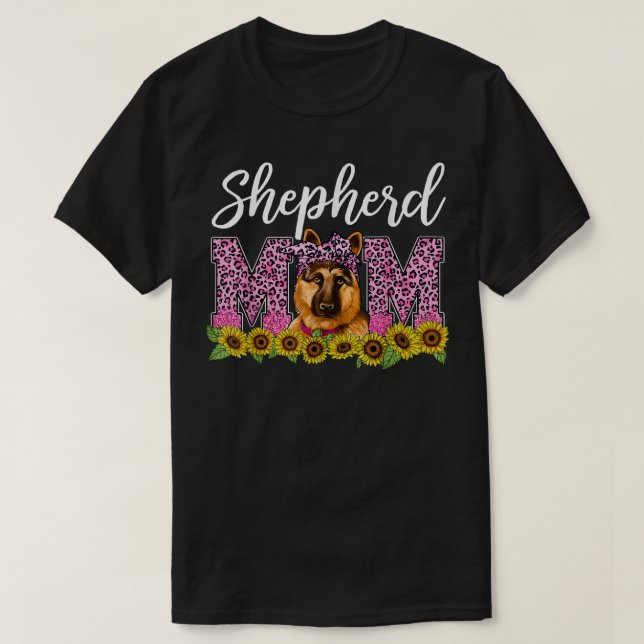 Mama Leopard Best German Shephard T-Shirt (Design vorne)