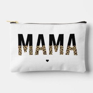 Mama Leopard Druck Typografie Geschenke für Mama Zubehörtasche